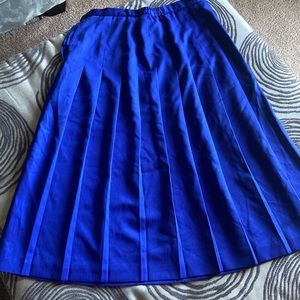 Blue pleated skirt